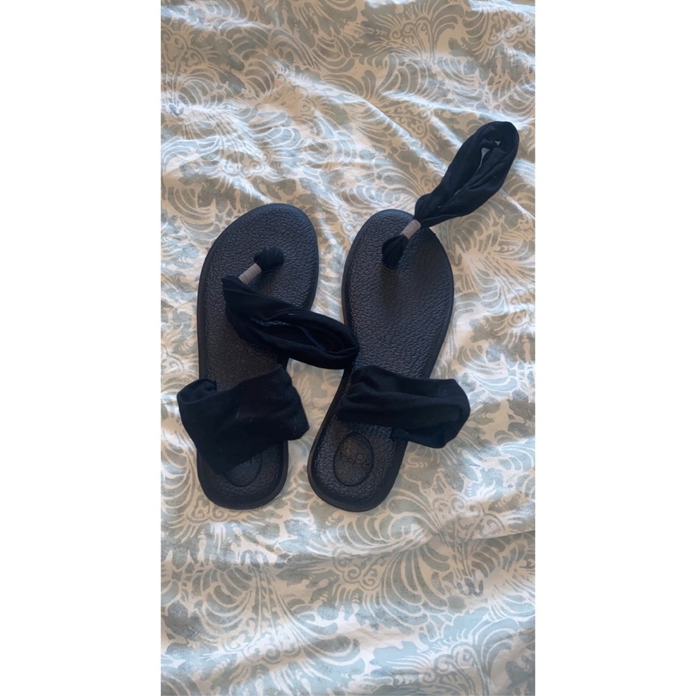 Sanuk Fabric Foam Sandals Size 10.